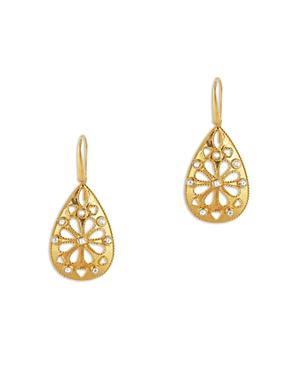 Amrapali Jewels Diamond Shevanti Teardrop Earrings In 18k Yellow Gold, 0.80 Ct. T.w.