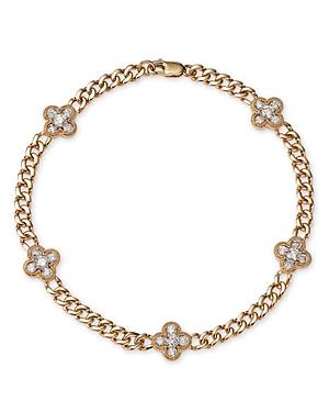 Bloomingdale's Diamond Clover Bracelet In 14k Yellow Gold, 1.0 Ct. T.w. - 100% Exclusive
