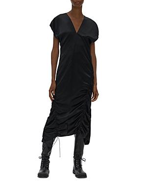 Helmut Lang Silk Blend Ruched Dress