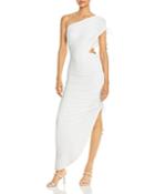 Significant Other Cindy One Shoulder Shirred Bodycon Gown