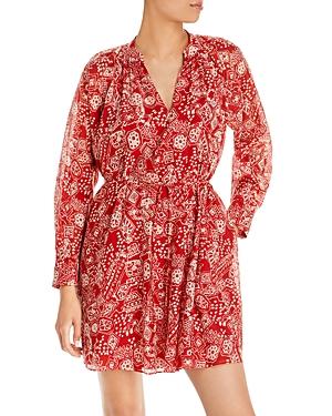 Rebecca Taylor Labyrinth Printed Long Sleeve Dress