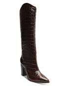 Schutz Women's S-analeah Embossed Block Heel Tall Boots