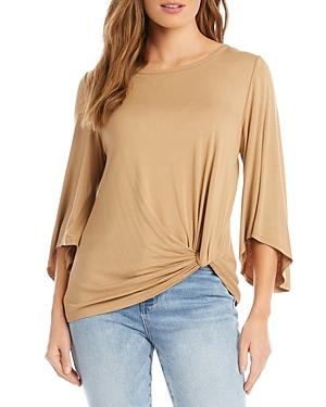 Karen Kane Flare Sleeve Twist Front Top