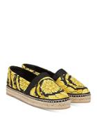 Versace Women's Barocco Print Espadrille Flats