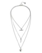 Allsaints Organic Bead & Horn Pendant Layered Necklace, 16, 20, 25