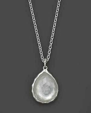 Ippolita Sterling Silver Mini Wonderland Teardrop Pendant Necklace In Mother-of-pearl, 16