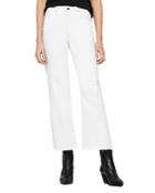 Allsaints Helle Cropped Bootcut Jeans In White
