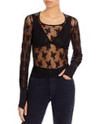 Free People U Into This Lace Long Sleeve Shirt