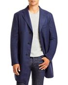 Corneliani Wool Herringbone Removable Bib Topcoat