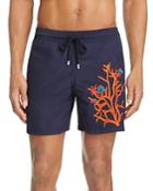 Vilebrequin Motu Coral Embroidered Swim Trunks