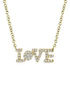 Moon & Meadow 14k Yellow Gold Diamond Love Necklace, 18 - 100% Exclusive