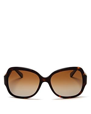 Tory Burch Women's Polarized Oversized Square Sunglasses, 57mm