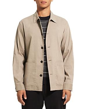 Theory Button Front Regular Fit Linen Jacket