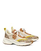 Tory Burch Women's Good Luck Double T Monogram Print Trainer Sneakers