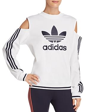 Adidas Originals Cold-shoulder Trefoil Sweatshirt