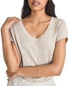 Reiss Lottie Linen V-neck Tee