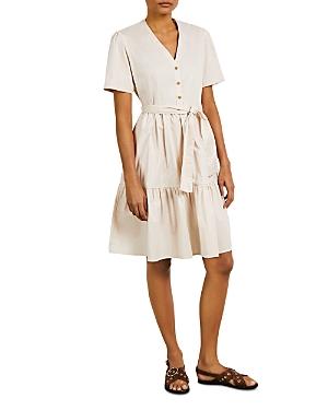 Gerard Darel Jordan Belted Short Sleeve Dress