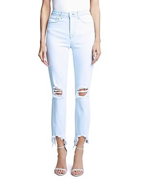 L'agence Ripped Straight Jeans In Fade Out