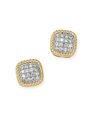 Bloomingdale's Pave Diamond Stud Earrings In 14k Yellow Gold, 0.25 Ct. T.w. - 100% Exclusive