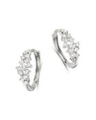 Bloomingdale's Diamond Huggie Hoop Earrings In 14k White Gold, 0.33 Ct. T.w. - 100% Exclusive