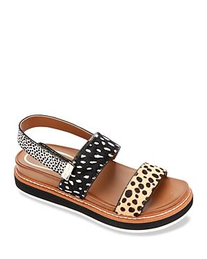Kenneth Cole Women's Laney Printed Calf Hair Jute Slide Sandals