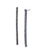 Kurt Geiger London Oil Slick Crystal Linear Drop Earrings