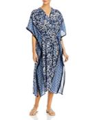 Echo Batik Floral Maxi Dress Swim Cover-up