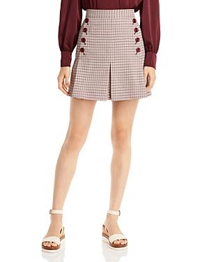 See By Chloe Plaid Double-breasted Mini Skirt