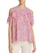 Marled Ruffle Cold-shoulder Top - 100% Bloomingdale's Exclusive