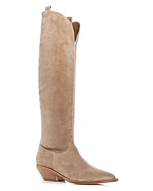 Sigerson Morrison Women's Tyra Suede Western Pointed Toe Boots