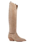 Sigerson Morrison Women's Tyra Suede Western Pointed Toe Boots