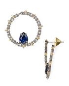 Alexis Bittar Crystal Encrusted Hoop Earrings