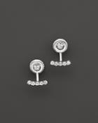 Kc Designs Diamond Bar Earring Jackets With Studs In 14k White Gold