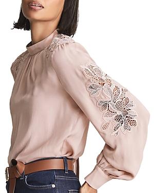 Reiss Morgan Lace Inset Top