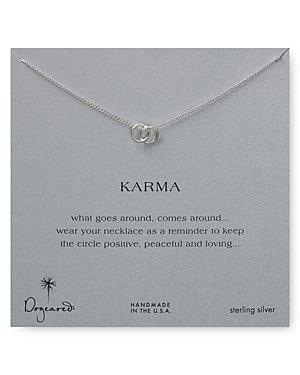 Dogeared Karma Linked Ring Necklace, 18