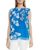 Vince Camuto Floral Print Sleeveless Blouse