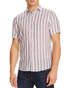 Michael Kors Dorian Stripe Linen Slim Fit Button Down Shirt