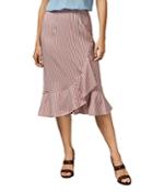 Ted Baker Coryn Striped Asymmetric Midi Skirt