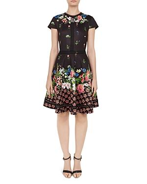 Ted Baker Daissie Lace-trimmed Floral Dress