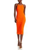 Alice And Olivia Jone Textured Knit Halter Dress