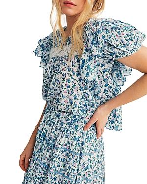 Loveshackfancy Nelson Floral Print Top