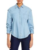Derek Lam 10 Crosby Marley Ruched Sleeve Shirt