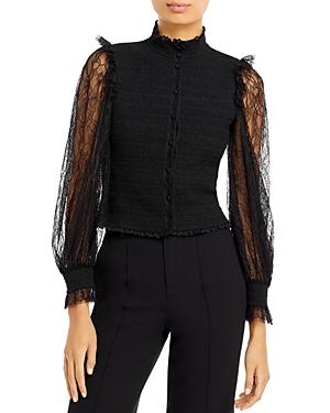 Alice And Olivia Aviva Lace Blouse