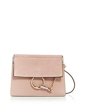 Chloe Faye Leather & Suede Shoulder Bag
