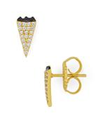 Freida Rothman Pave Slice Stud Earrings