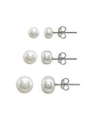 Aqua Cultured Freshwater Pearl Stud Earrings Set, Set Of 3 - 100% Exclusive