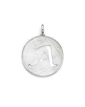 Ippolita Sterling Silver Large Initial Charm In Mother-of-pearl