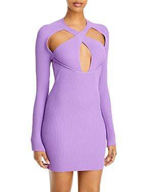 David Koma Twist Knit Mini Dress