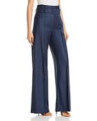 Theory Belted Wide-leg Pants