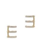 Bloomingdale's Diamond Triple Row Huggie Hoop Earring In 14k Yellow Gold, 0.55 Ct. T.w. - 100% Exclusive